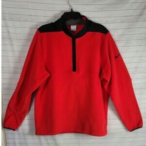 Nike Therma Fit Half Zip Pullover in Red/ Black, sz Large